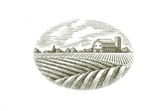 Farmland-Woodcut