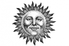 Sun Woodcut