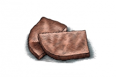 Ham slices art