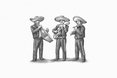 Mariachi-woodcut