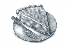 Pie Woodcut