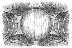 Stacked_Barrels-Woodcut