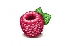 Raspberry_Woodcut
