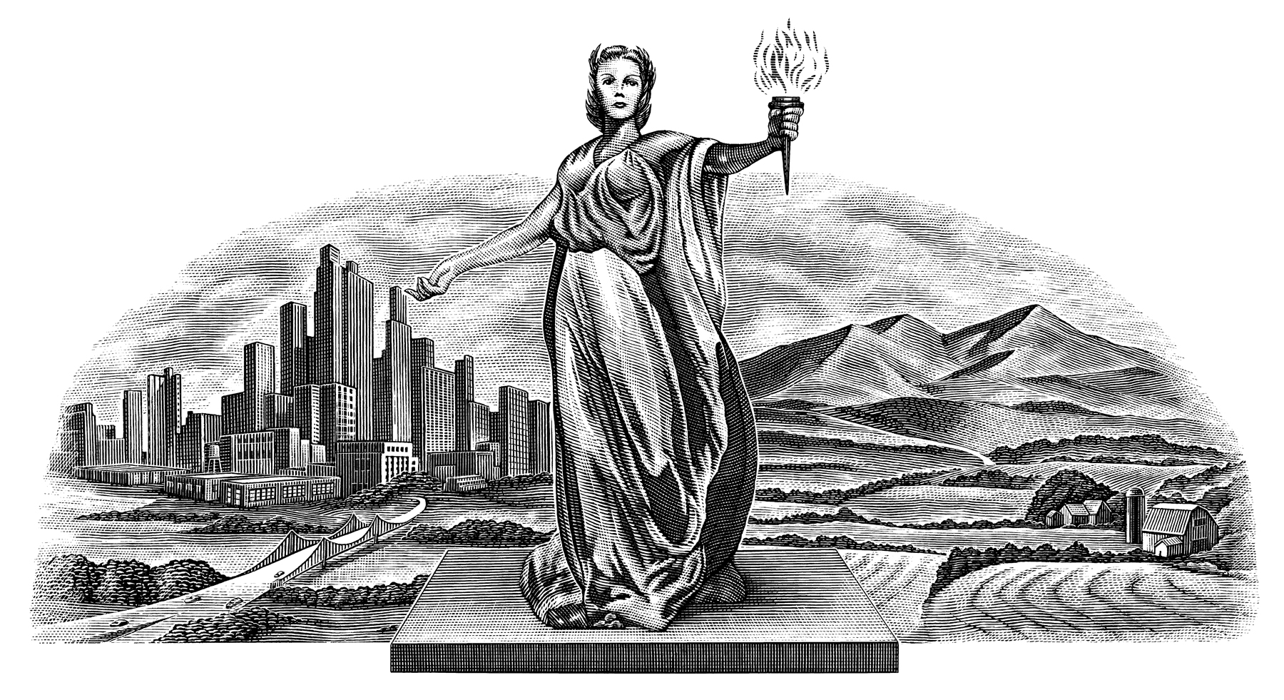Woman Holding Torch