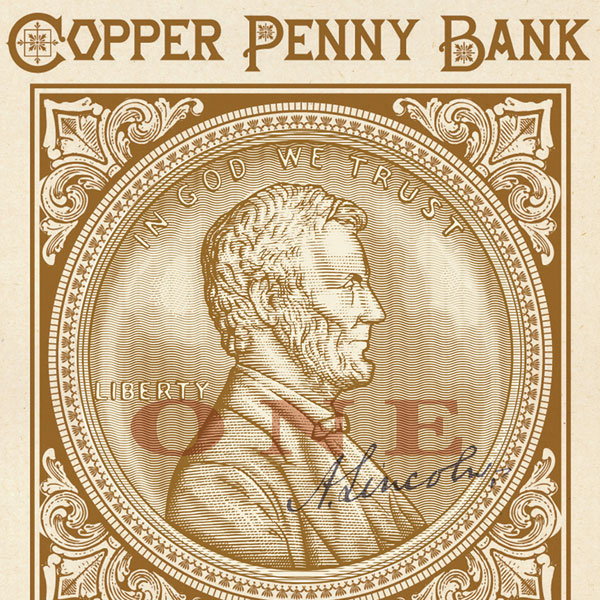 Copper Penny Bank